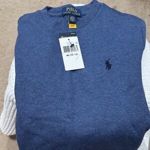 Polo by Ralph Lauren Boy’s Heather Blue Crewneck Sweater